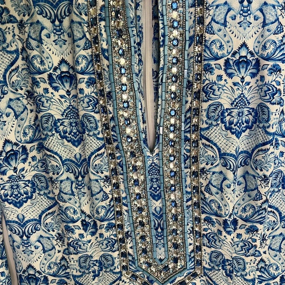 Nicoblu Shalimar Long Tunic Dress with Sapphire Jewel Embellishment - Picture 10 of 11